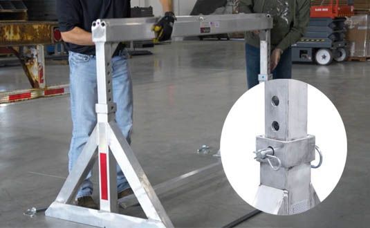 Adjust height incrementally with ramp stands