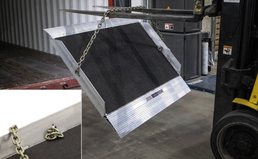 Included Chain Enables Forklift Repositioning