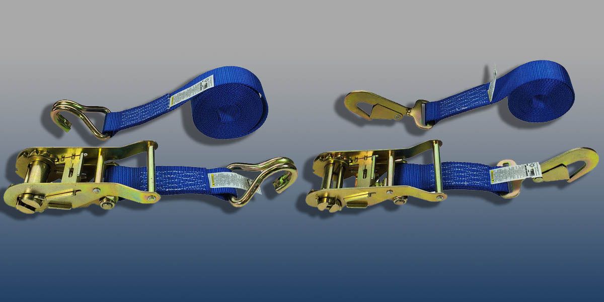 two blue 1.5 inch ratchet straps