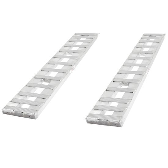 02-12-072-046-S 6 L X 12 W HD Ramps Aluminum Car Trailer Ramps HookPlate Hybrid End Stub Foot - 2500 lb Per Axle