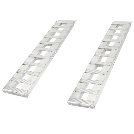 03-12-060-046-S 5 L X 12 W HD Ramps Aluminum Car Trailer Ramps Hook  Plate Hybrid End Stub Foot - 3000 lb Per Axle