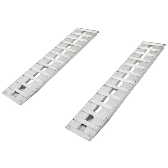 04-15-072-04 6 L X 15 W HD Ramps Aluminum Car Trailer Ramps Hook End Knife Foot - 4000 lb Per Axle