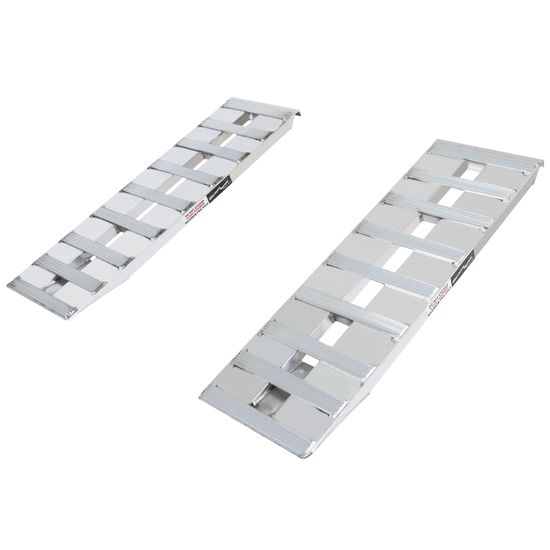 05-15-048-04 4 L X 15 W HD Ramps Aluminum Car Trailer Ramps Hook End Knife Foot- 5000 lb Per Axle