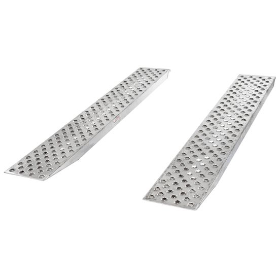 05-15-094-04-P 7 10 L X 15 W HD Ramps EZ Traction Aluminum Car Trailer Ramps Hook End Knife Foot - 5000 lb Per Axle