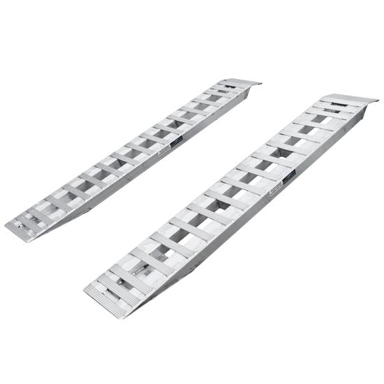05-15-094-06 7 10 L X 15 W HD Ramps Aluminum Car Trailer Ramps Plate End Knife Foot - 5000 lb Per Axle