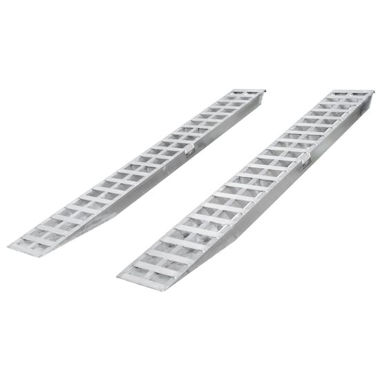 05-16-120-04 10 L X 16 W HD Ramps Aluminum Car Trailer Ramps Hook End Knife Foot - 5000 lb Per Axle