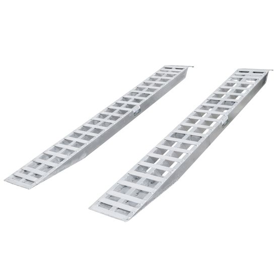 05-16-120-06 10 L X 16 W HD Ramps Aluminum Car Trailer Ramps Plate End Knife Foot - 5000 lb Per Axle