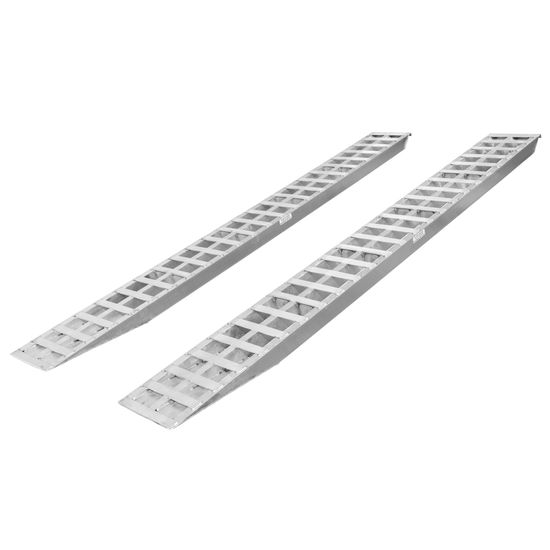 05-16-144-04 12 L X 16 W HD Ramps Aluminum Car Trailer Ramps Hook End Knife Foot - 5000 lb Per Axle