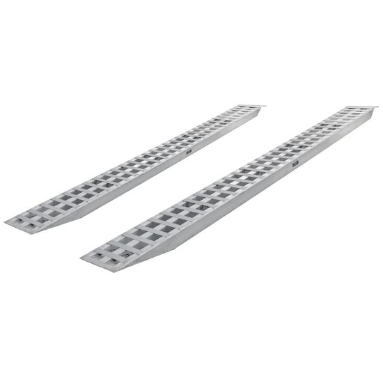 05-18-192-06 16 L X 18 W HD Ramps Aluminum Car Trailer Ramps Plate End Knife Foot - 5000 lb Per Axle