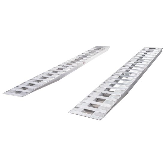 05-20-120-04-LP-LOW 10 L X 20 W HD Ramps Aluminum Car Trailer Ramps Hook End Knife Foot - 5000 lb Per Axle