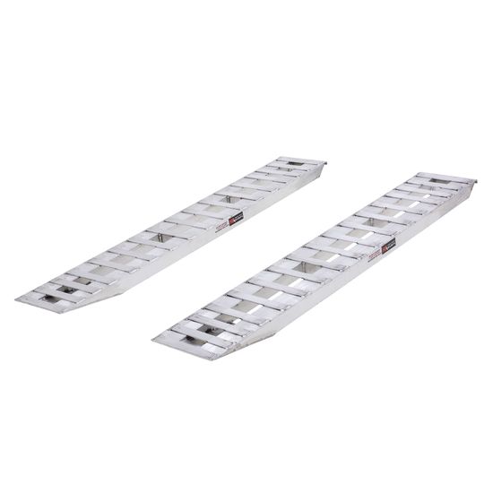 07-15-090-04 7 6 L X 15 W HD Ramps Aluminum Car Trailer Ramps Hook End Knife Foot - 7000 lb Per Axle