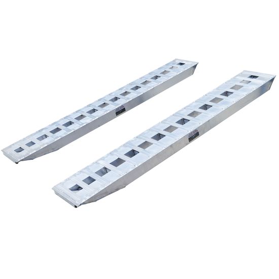 10-16-096-02-02 8 L x 16 W HD Ramps x 4-14 H HD Ramps Aluminum Ramps Pin-On End Pin-On Foot - 10000 lb per Axle