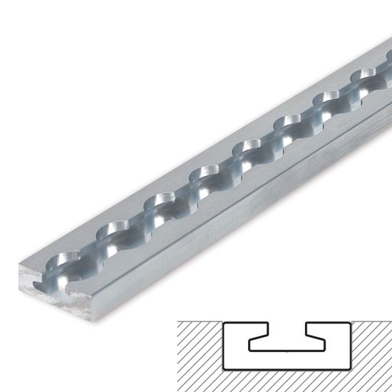 220144 12 VersaTie Recess-Mounted Track with Square Edge Series 2