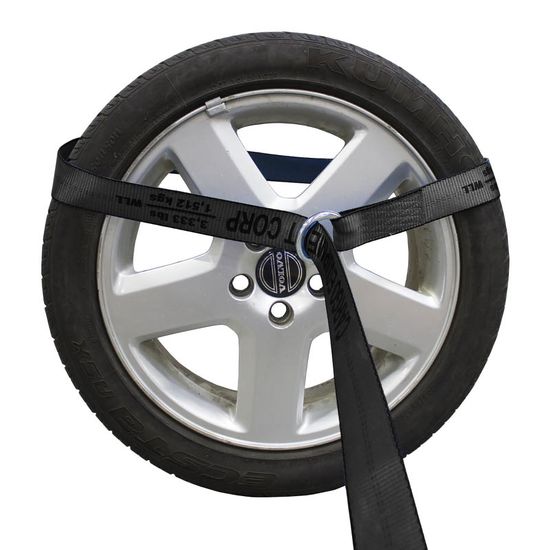 220893B 2 x 8 Lasso Strap With Round Ring - Black