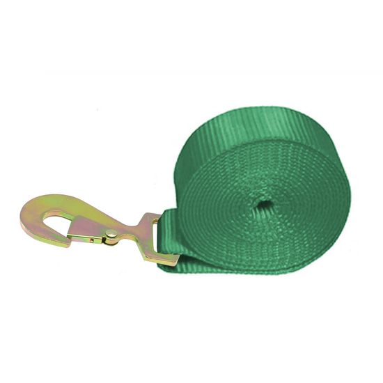 221263F 2 x 12 Adjustable End Only Flat Snap Hook - Green