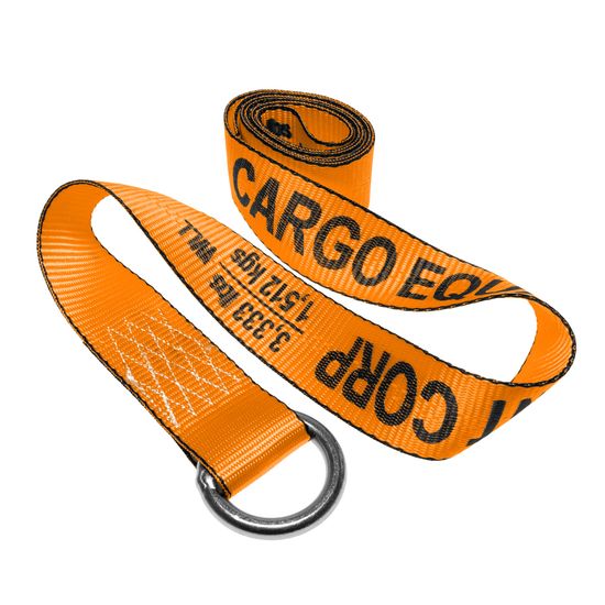 221493O 2 x 14 Lasso Strap With Round Ring - Orange
