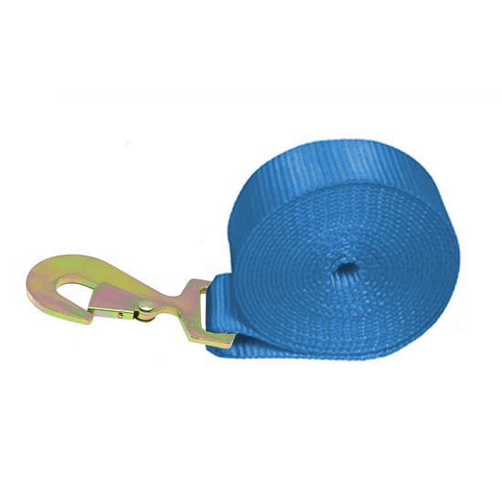 222263BL 2 x 22 Adjustable End Only Flat Snap Hook - Blue