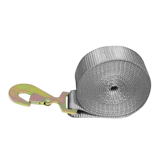 222463G 2 x 24 Adjustable End Only Flat Snap Hook - Gray