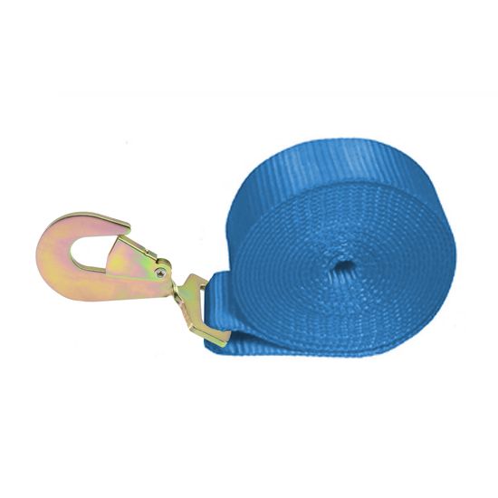 222964BL 2 x 29 Adjustable End Only Twisted Snap Hook - Blue