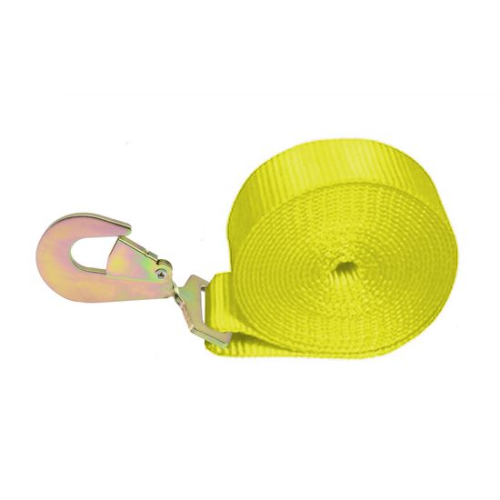 226564Y 2 x 65 Adjustable End Only Twisted Snap Hook - Yellow