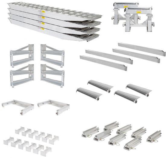 23-24-192-02-02-MLL-4-KIT 8 L x 18 W HD Ramps 4 Bunk Load Leveler  4 Ramp Master Kit for 24 H HD Ramps Step Deck Trailers - 23500 lb Cap