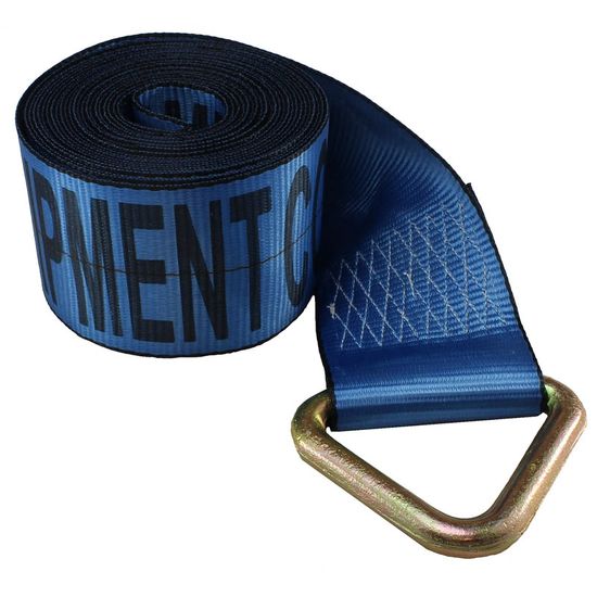 321510BL 3 x 15 Winch Strap wDelta Ring - Blue