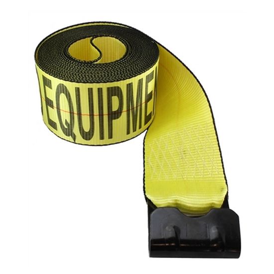 322721Y 3 x 27 Winch Strap with Flat Hook - Yellow