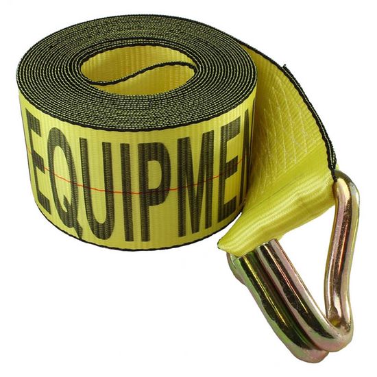 425036Y 4 x 50 Winch Strap wWire Hook - Yellow