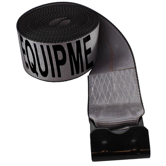 426021G 4 x 60 Winch Strap with Flat Hook - Gray