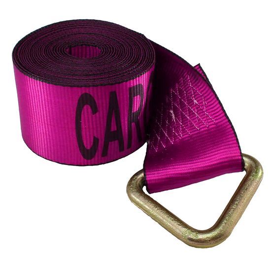 427010P 4 x 70 Winch Strap with D-Ring - Pink