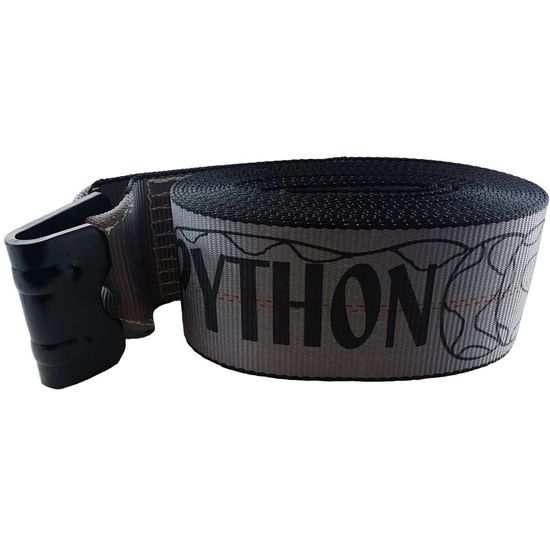 442238GP 4 x 22 Python Winch Strap With Flat Hook - Gray