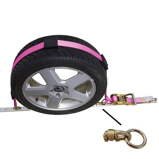 510608P-AUTO1 2 x 6 Auto Strap with L-Track Fittings Rubber Cleats - Pink