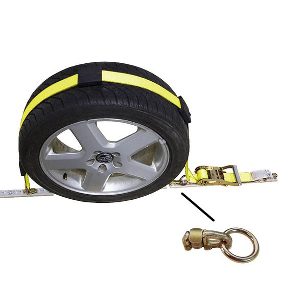 510608Y-AUTO1 2 x 6 Auto Strap with L-Track Fittings Rubber Cleats - Yellow