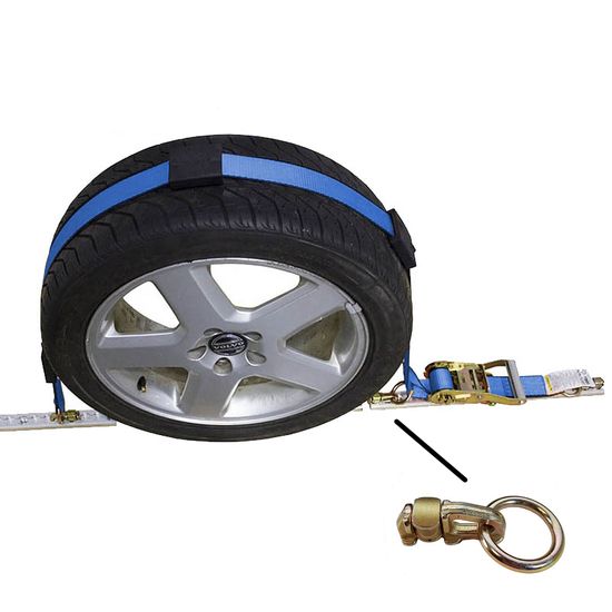510808BL-AUTO1 2 x 8 Auto Strap with L-Track Fittings Rubber Cleats - Blue