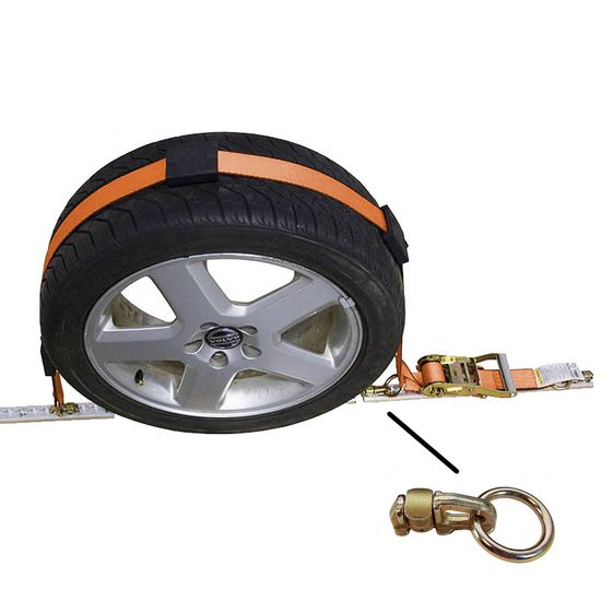 511008O-AUTO1 2 x 10 Auto Strap with L-Track Fittings Rubber Cleats - Orange