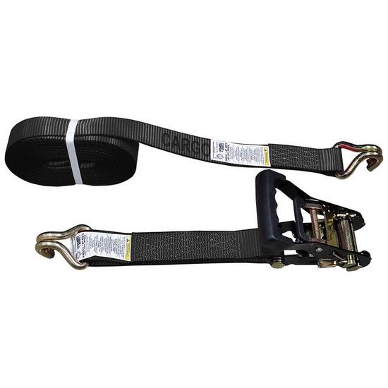 51BR3084B-12 2 x 30 Black Ratchet Strap with Wire Hooks - Black