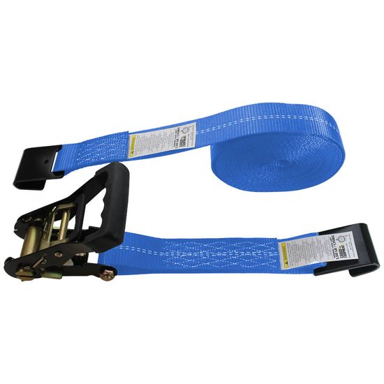 51BR3084BL-12-6PK 2 x 30 Ratchet Straps with Wire Hooks Storage Bag 6 Pack - Blue