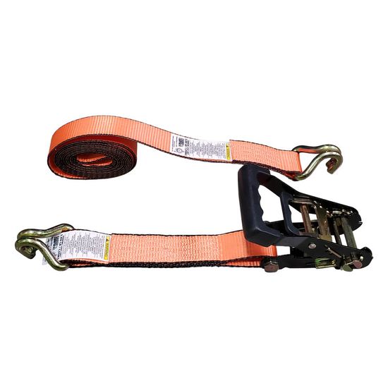 51BR4084O-12 2 x 40 Black Ratchet Strap with Wire Hooks - Orange