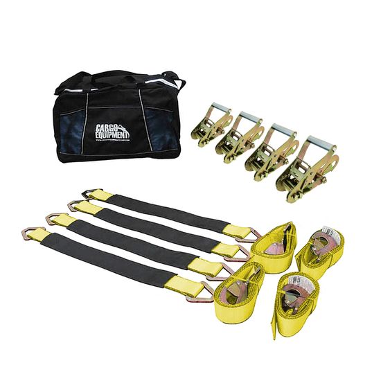 51HK0664Y-AXLE-PACK-42 2 x 6 10HK Direct Hook Ratchet Strap  42 Axle Strap Pack Twisted Snap Hooks Storage Bag - Yellow