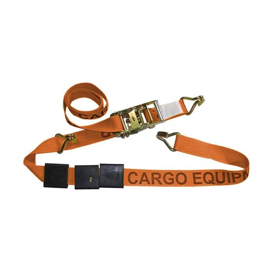 520660O-6AUTO1 2 x 6 5K Auto Strap with Wire Hooks Rubber Cleats - Orange