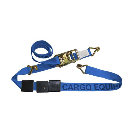 521060BL-6AUTO1 2 x 10 5K Auto Strap with Wire Hooks Rubber Cleats - Blue