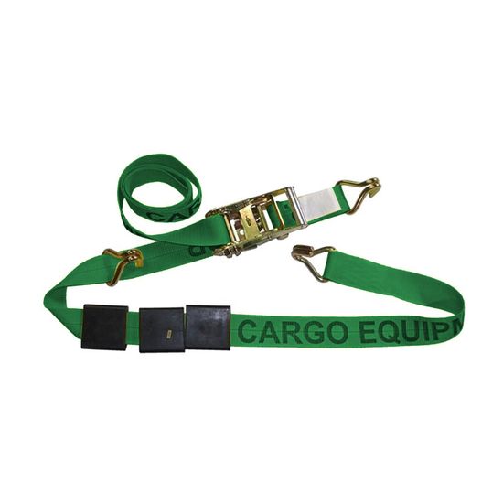 521260F-6AUTO1 2 x 12 5K Auto Strap with Wire Hooks Rubber Cleats - Green