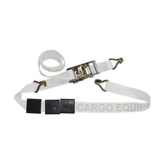 521260N-6AUTO1 2 x 12 5K Auto Strap with Wire Hooks Rubber Cleats - White