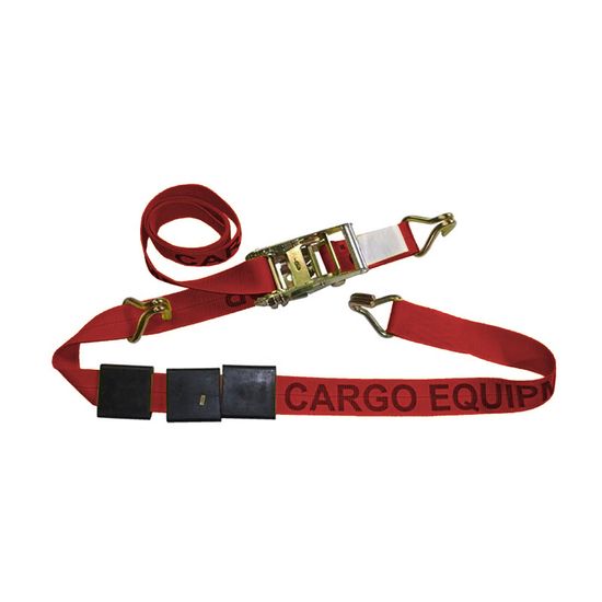 521460R-6AUTO1 2 x 14 5K Auto Strap with Wire Hooks Rubber Cleats - Red