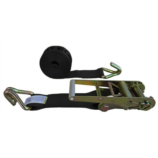 552036B-12 3 x 20 Ratchet Strap With Wire Hooks - Black