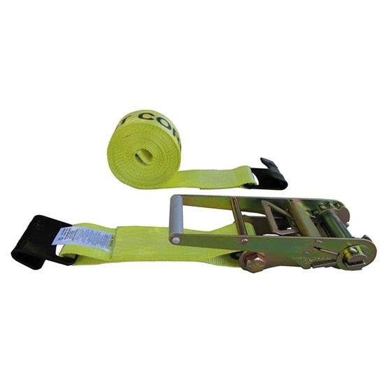 555021Y-12 3 x 50 Ratchet Strap With Flat Hooks - Yellow