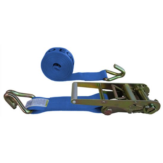 557036BL-12 3 x 70 Ratchet Strap With Wire Hooks - Blue
