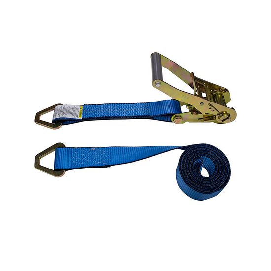 571442BL-12 2 x 14 Ratchet Strap with Delta Rings - Blue