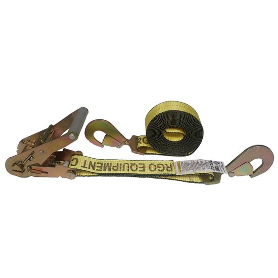 571664Y-12 2 x 16 Ratchet Strap with Twisted Snap Hooks - Yellow
