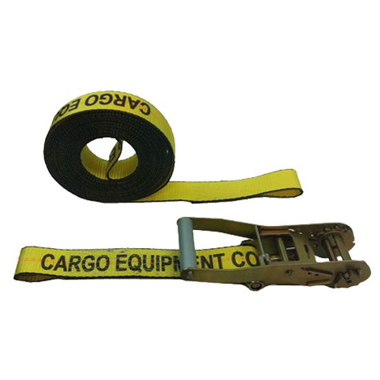 572090Y-12 2 x 20 Ratchet Strap with Sewn Loops - Yellow